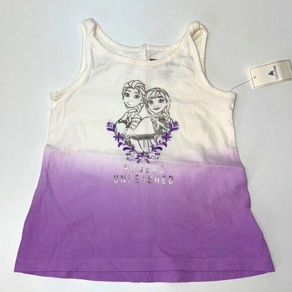🔥GAP Ombre Tank Top White and Purple with Cartoon Graphic - Picture 1 of 4